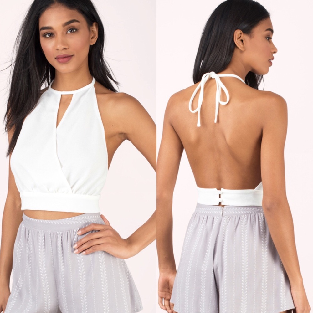 White crop top